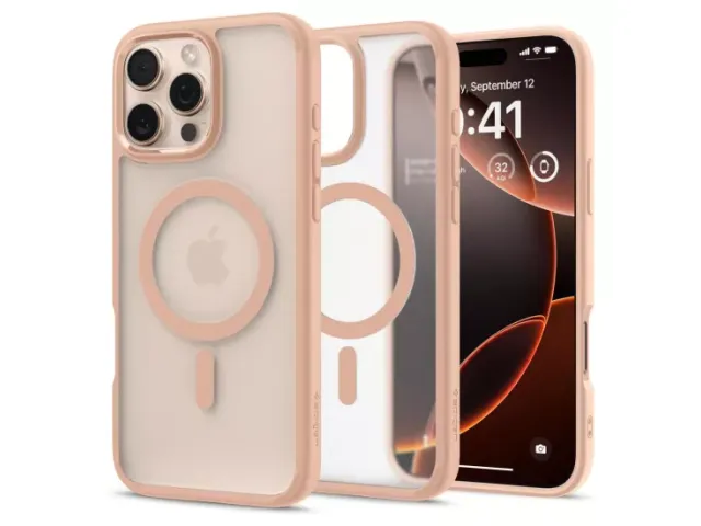 Ultra Hybrid MagSafe iPhone 16 Pro Max hoesje frost rose