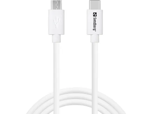 Usb-C naar Micro Usb oplaadkabel wit 1 m