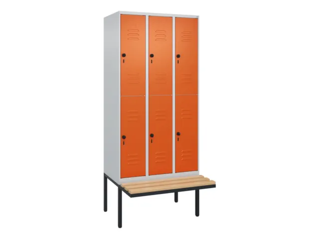 Dubbeldekse dekenkist,HxBxD 2120x900x815mm,3x2vak.,vak B 300mm