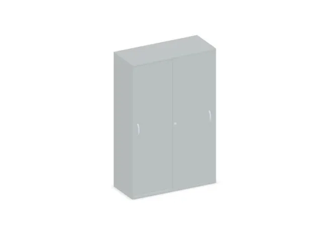 Schuifdeurkast 1540x1000x430mm Romp Lichtgrijs Decor Front Lichtgrijs