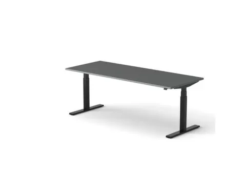 Elektrisch ihv bureau,HxBxD 650-1310x2000x800mm,blad donkergrijs