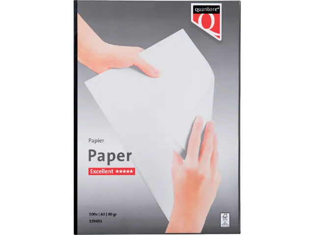 Kopieerpapier Quantore Excellent A3 80 Gram Wit 500vel
