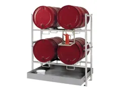 Complete Aanbieding Stapelframes 2x 2x200l Opvangbak Verzinkt