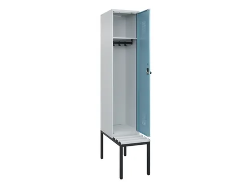locker met bank,HxBxD 2120x400x815mm,1vak,vak B 400mm,draaigrendel