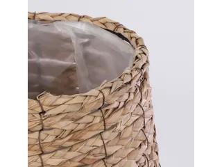 Plantenmand Mica Avalon zeegras rond lichtbruin 26x26cm - 3