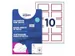 Naambadge etiket Avery L4786 80x50mm rood kader Laserprinter 200 stuks
