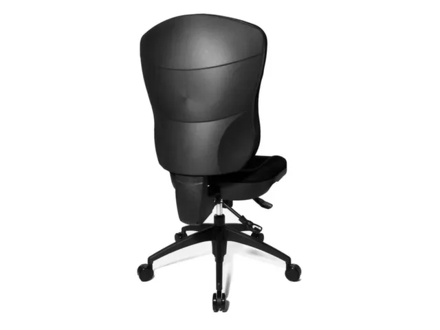 chaise de bureau pivotante,Mécan. synchrone,assise tissu noir