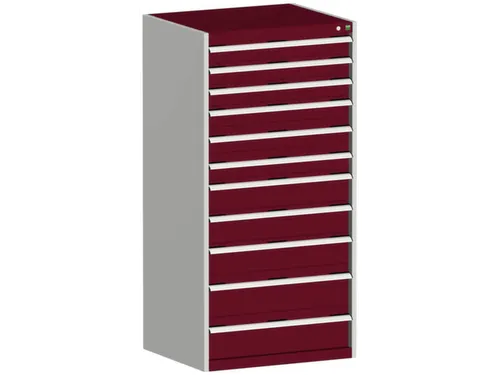 ladekast HxBxD 1600x800x650mm 11laden zware lasten RAL7035 RAL3004