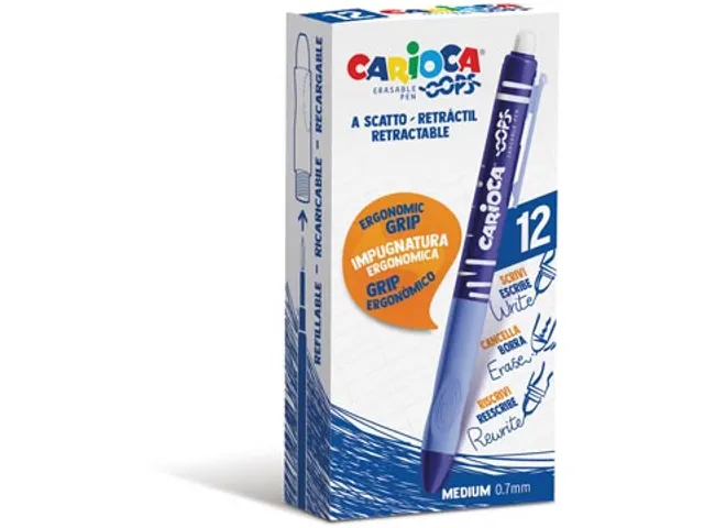 gelroller Oops medium uitwisbaar 12 stuks blauw