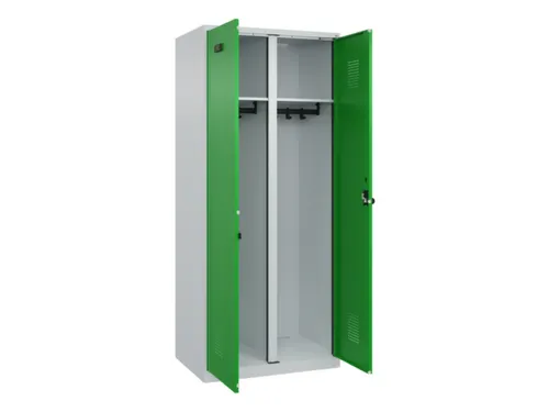 locker voor scheiding van kleding,HxBxD 1850x800x500mm,2vak