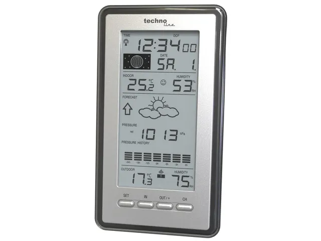 Weerstation Technoline WS 9040-IT 100x178x28mm zilver/grijs met 1 buit