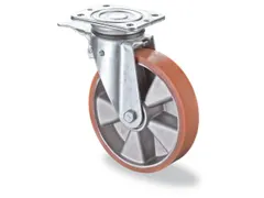 Zwenkwiel Dubbele Vastzetter Pu-band Aluminium Velg 160x50mm 600kg