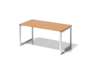 bureau,HxBxD 740x1600x800mm,blad beuken,sledeframe verkeerswit - 1