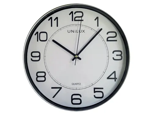 Wandklok Unilux Magnet Ø30,5cm lichtgrijs/wit cijfers