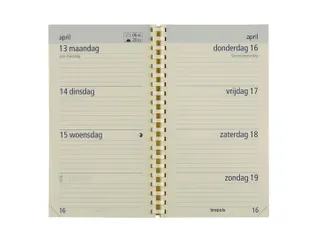 Agenda 2027 Brepols Optivision Pocket Palermo 7dagen/2pagina's zwart - 2