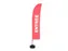 Beachflag 430cm complete set "ENTREE" Rood