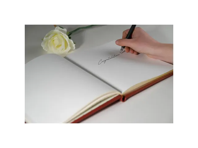 Gastenboek Alpille 2 6x22cm 140bl rood