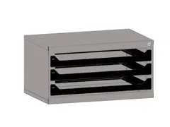 Opslagtoren V Assortimentskoffers 3x 66x472x340mm Ral 7000