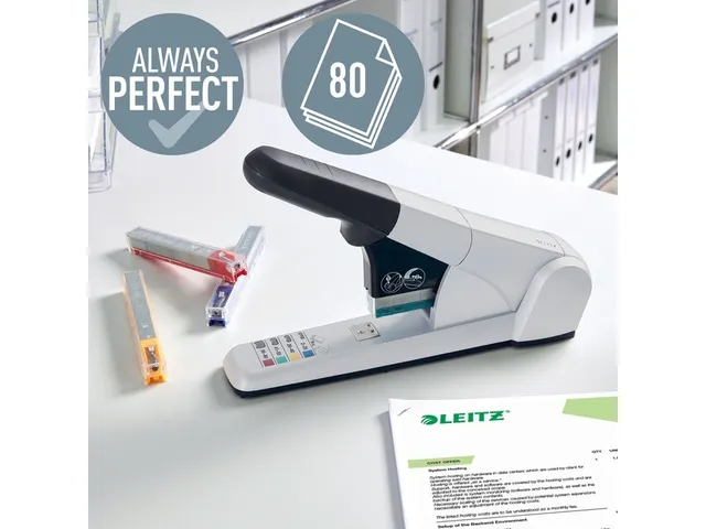 Blokhechter Leitz 5551 Heavy Duty 80vel zilvergrijs