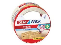 Verpakkingstape Tesapack Strong 50mmx66m Transparant PP no noise