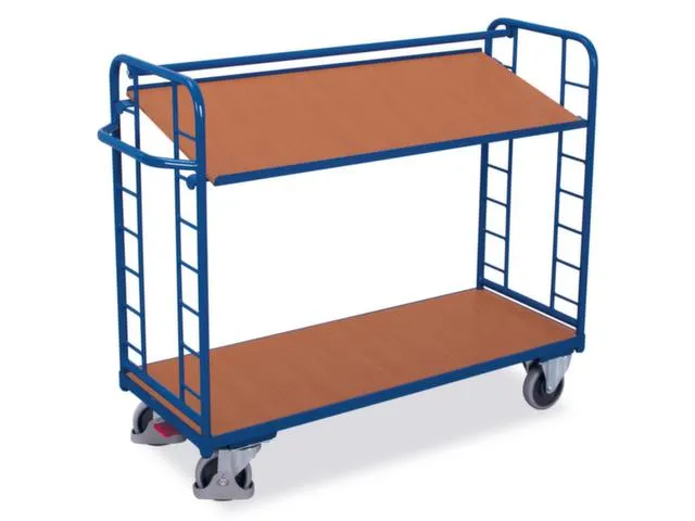 Bijzetwagen 250kg 1320x537mm 2 Etages Incl. Bodemplaat Hout