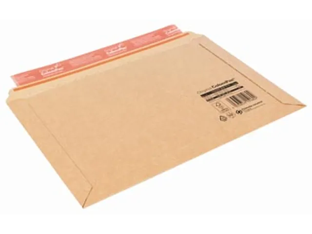 Enveloppe d'expédition à soufflet, bande adhésive sur le côté lon