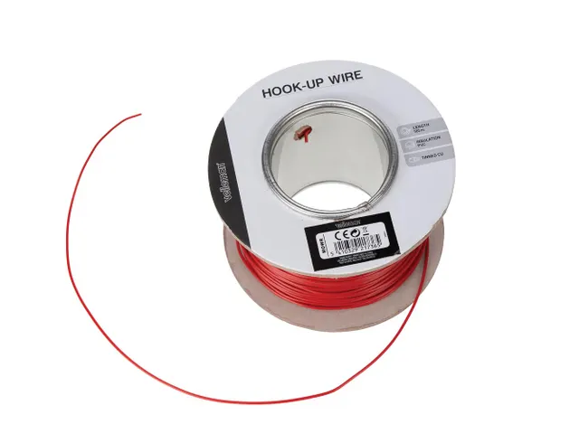 Montagedraad - ø 1.4mm - 0.2mm² - Meeraderig - Rood