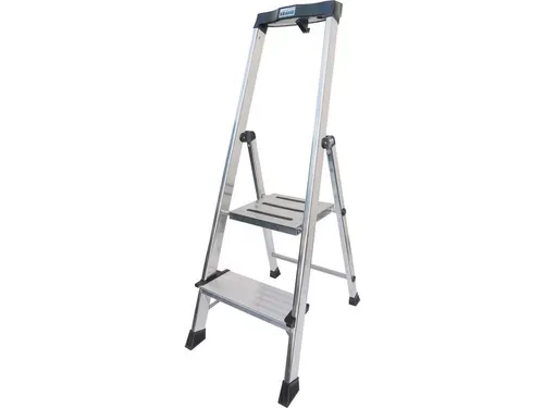 trapladder,eenzijdig,2 XXL treden,balk L 1m,aluminium