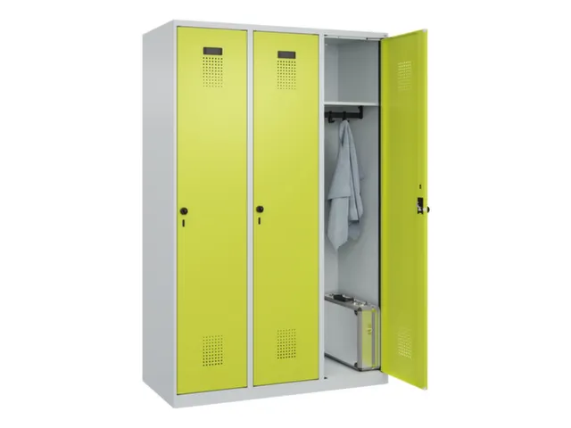 locker,HxBxD 1850x1200x500mm,3vak,vak B 400mm,draaigrendel