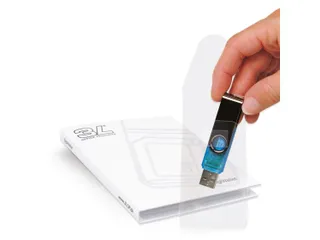 USB hoes Djois 52.5x90mm met sluiting zelfklevend transparant - 2