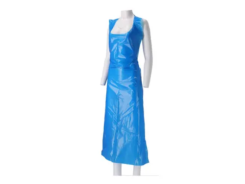 PE schort blauw geruwd 125x80cm 20micron 1000 Stuks