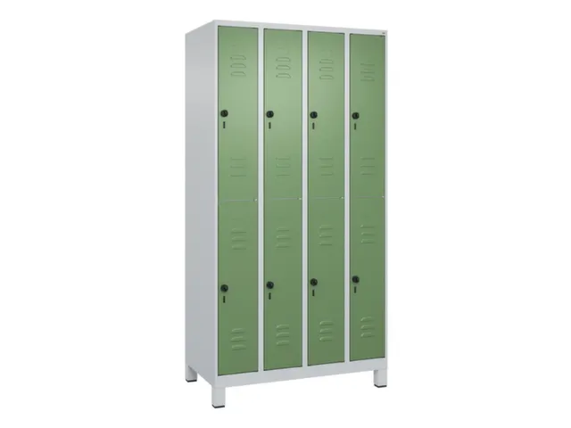 dubbeldekse locker,HxBxD 1950x1000x500mm,4x2vak.,vak B 250mm
