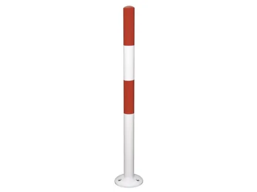 Afzetpaal Om In Te Draaien Ronde Buis D 60Mm H 1 03M Wit/rood