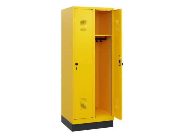 schoollocker,HxBxD 1630x600x500mm,2vak,vak B 300mm,draaigrendel,sokkel