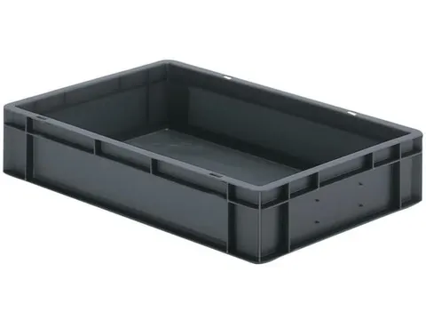 Euronorm-stapelbak 22l 120x600x400mm Wanden/bodem Gesloten Grijs