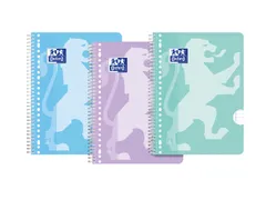 Collegeblok Oxford School A4+ lijn 23-gaats 160 pagina's 80gr pastel a