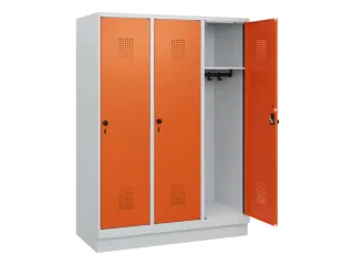 schoollocker,HxBxD 1630x1200x500mm,3vak,vak B 400mm,draaigrendel - 1