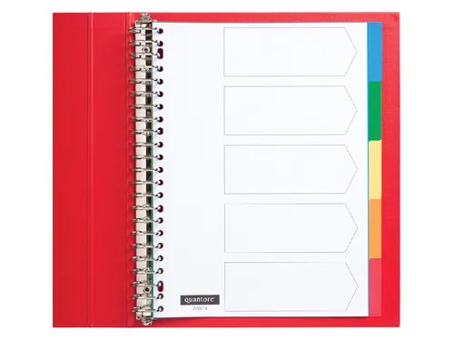 Tabbladen Quantore A4 23-Gaats 5-Delig Assorti Tabs Pp