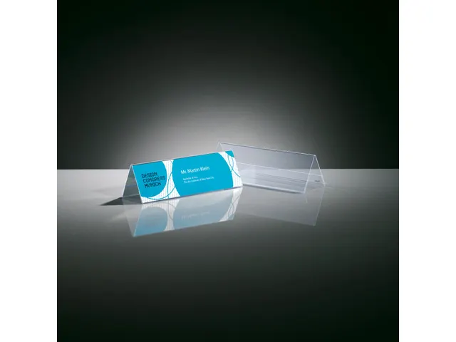 Tafelkaartje Sigel 190x60mm glashelder dakvorm doos a 5 stuks