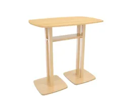 Tonvormige statafel Woody 110x114x75cm Beuken Natuur 2 schotelvoeten