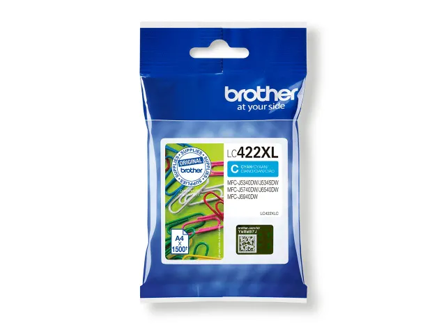 Inktcartridge Brother LC-422XLC blauw