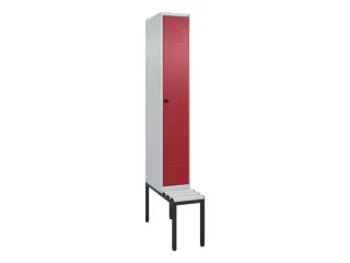 locker met bank,HxBxD 2120x300x815mm,1vak,vak B 300mm,draaigrendel - 1
