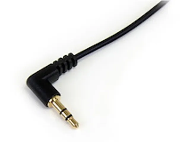 30cm 3,5mm Slim naar Haaks Stereo Audiokabel M/M