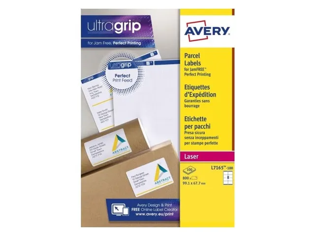 Verzendetiket Avery L7165-100 QuickPeel 99,1x67,7mm Wit 800 stuks