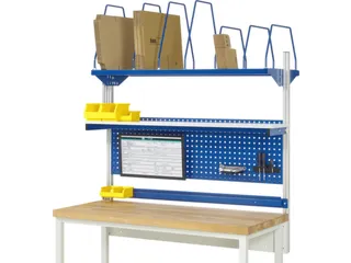 opbouwelement,v. werkbank,HxBxD 1130x1500x350mm,draagverm. 100kg,staal - 2