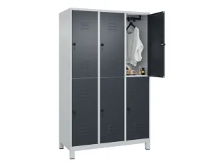 dubbeldekse locker,HxBxD 1950x1200x500mm,3x2vak.,vak B 400mm - 3