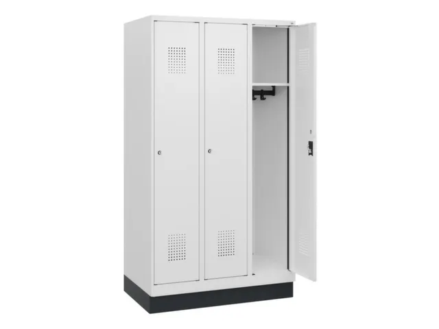 schoollocker,HxBxD 1630x900x500mm,3vak,vak B 300mm,cil.-slot,sokkel