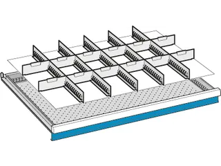 Lade-Indelingsset,5Xsleufwand/12Xscheidingsplaat - 1