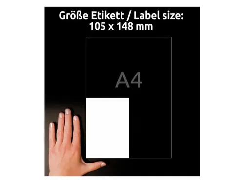 Avery Zweckform L7876 Sterk klevende etiketten A4 105x148mm 80 stuks