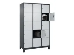 lockerkast,HxBxD 1950x1200x500mm,3x5vakken,vak B 400mm,cil.-slot